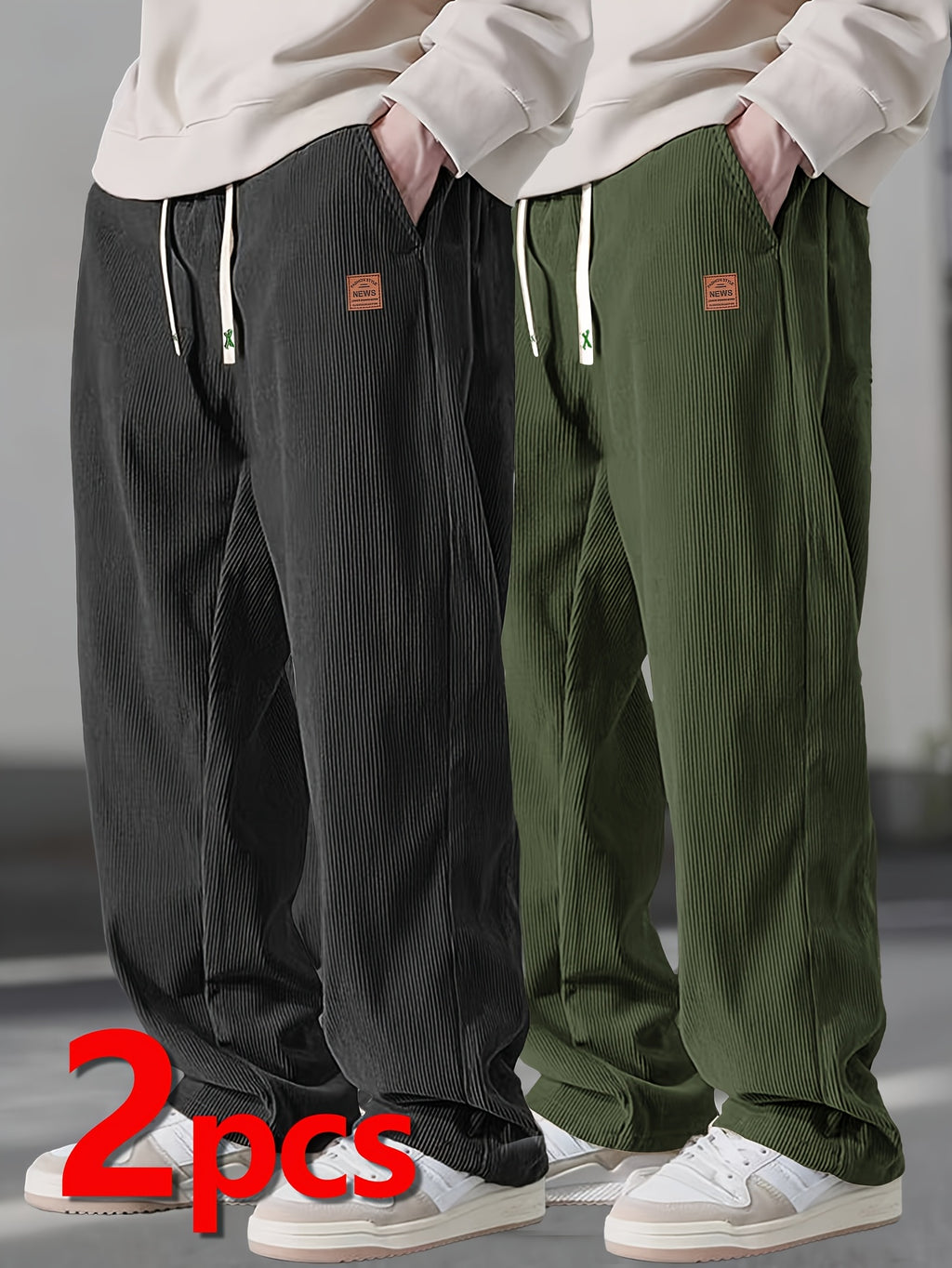 Ensemble pantalon en velours côtelé César