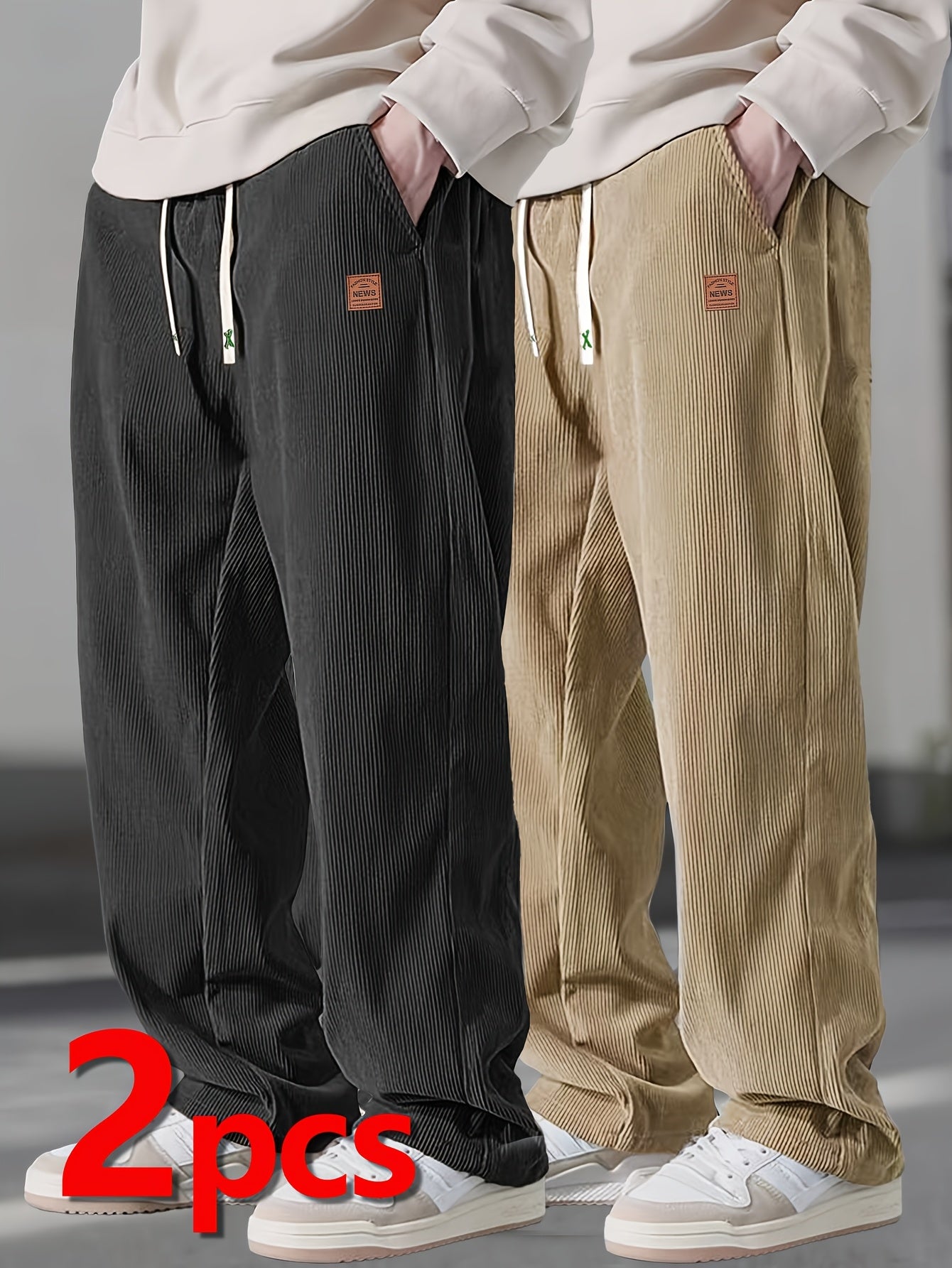 Ensemble pantalon en velours côtelé César