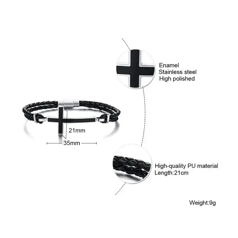 Valencia Sideways Cross Bracelet