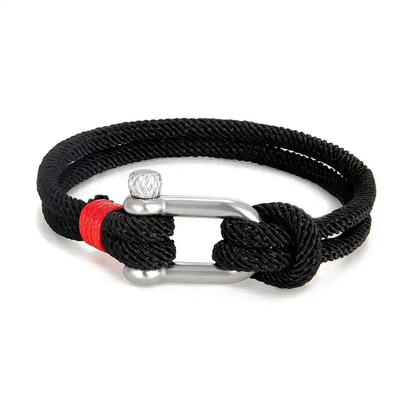 Bracciale Siviglia in Acciaio Inossidabile e Corda