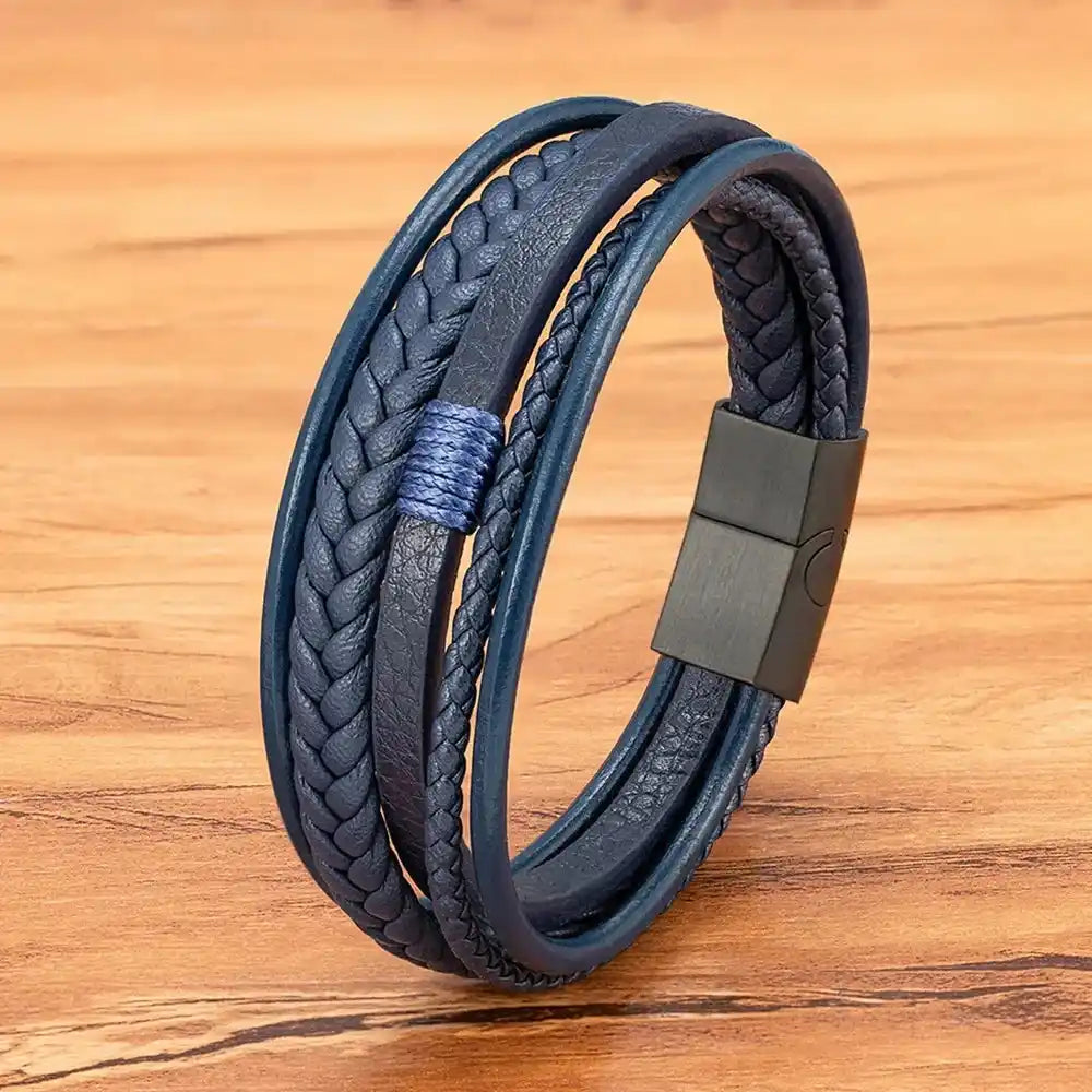 Taormina Leather & Steel Bracelet