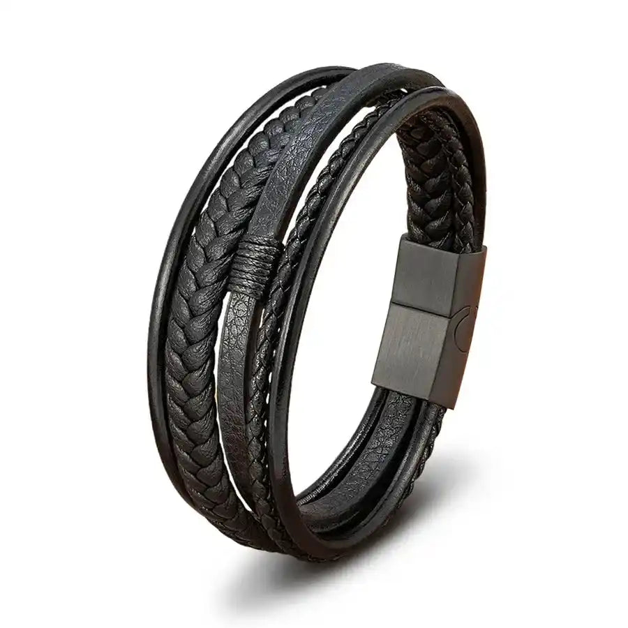 Bracciale in Pelle e Acciaio Taormina