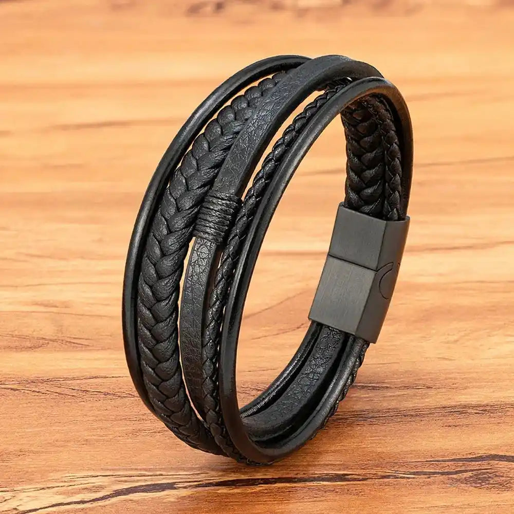 Taormina Leather & Steel Bracelet