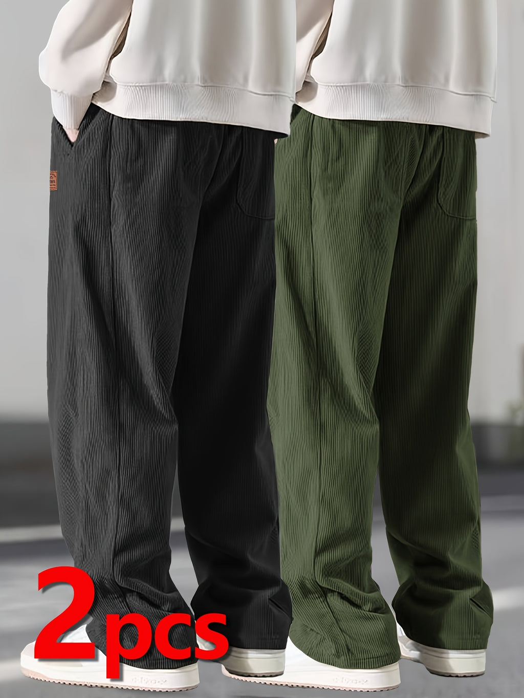 Ensemble pantalon en velours côtelé César