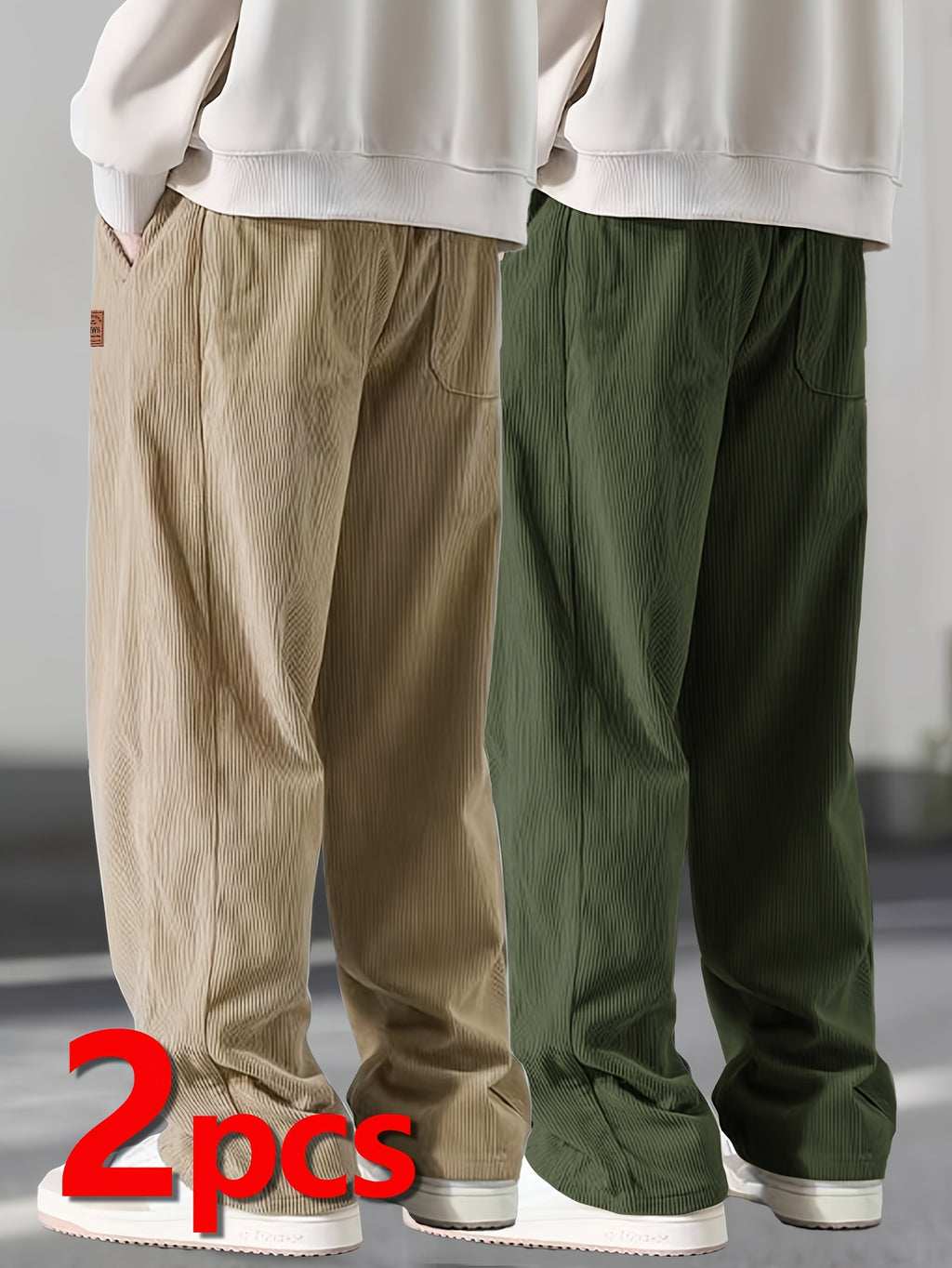 Ensemble pantalon en velours côtelé César