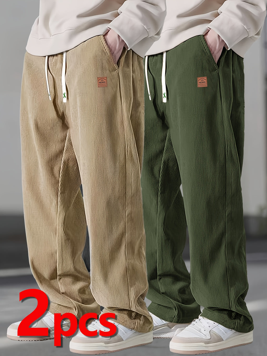 Ensemble pantalon en velours côtelé César